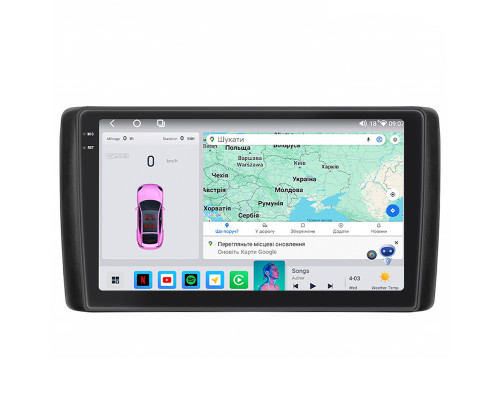 Штатная магнитола Lesko для Nissan Leaf I (ZE0/AZE0) 2010-2017 экран 9" 4/64 QLED CarPlay 4G Wi-Fi GPS 360 Prime