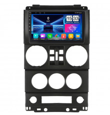 Штатная магнитола Lesko для Jeep Wrangler 4 doors 2007-2010 экран 9" 1/16Gb Wi-Fi GPS Base