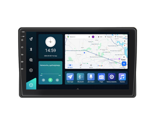Штатная магнитола Lesko для Fiat Panda II 2003-2012 экран 9" 2/32Gb 4G Wi-Fi GPS Top