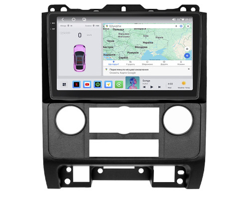 Штатная магнитола Lesko для Ford Escape I Рестайлинг 2 2007-2012 экран 9" 4/64 QLED CarPlay 4G Wi-Fi GPS 360 Prime