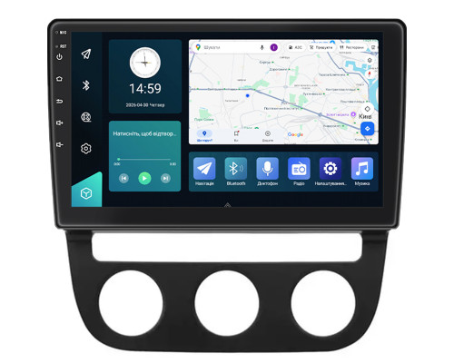 Штатная магнитола Lesko для Volkswagen Jetta V ver. 2 2005-2011 экран 10" 2/32Gb 4G Wi-Fi GPS Top