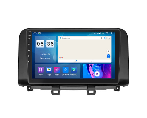 Штатная магнитола Lesko для Hyundai Kona I Рестайлинг 2020-2021 экран 10" 2/32Gb CarPlay 4G Wi-Fi GPS Prime