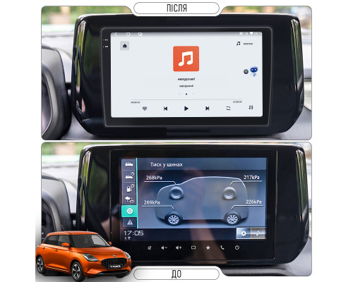 Штатная магнитола Lesko для Suzuki Swift VII 2023-2026 экран 9" 4/64 QLED CarPlay 4G Wi-Fi GPS 360 Prime