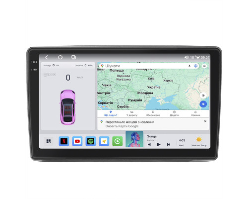 Штатная магнитола Lesko для Ford Escape I Рестайлинг 2004-2007 экран 9" 4/64 QLED CarPlay 4G Wi-Fi GPS 360 Prime