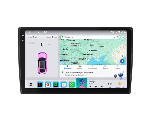 Штатная магнитола Lesko для Volkswagen Polo IV Рестайлинг ver. 2 2005-2009 экран 9" 4/64 QLED CarPlay 4G Wi-Fi GPS 360 Prime