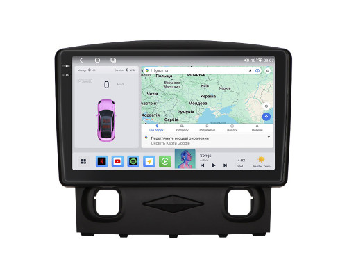 Штатная магнитола Lesko для Ford Escape II 2007-2012 экран 9" 4/64 QLED CarPlay 4G Wi-Fi GPS 360 Prime