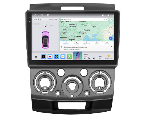 Штатная магнитола Lesko для Ford Everest II 2006-2009 экран 9" 4/64 QLED CarPlay 4G Wi-Fi GPS 360 Prime