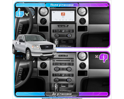 Штатная магнитола Lesko для Ford F-150 XII Auto AC 2008-2014 экран 9" 4/64 QLED CarPlay 4G Wi-Fi GPS 360 Prime