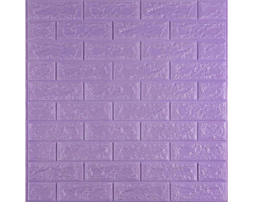 3D панель самоклеющаяся 700x770x5мм кирпич светло-фиолетовый (015-5) SW-00000083