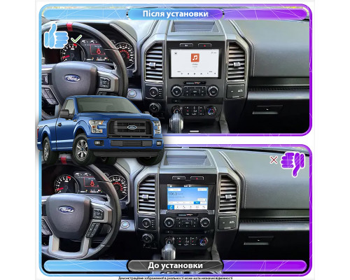 Штатная магнитола Lesko для Ford F-150 XIII Рестайлинг 2017-2020 экран 9" 4/64 QLED CarPlay 4G Wi-Fi GPS 360 Prime