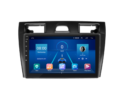 Штатная магнитола Lesko для Ford Fiesta Mk5 2002-2008 экран 9" 2/32Gb 4G Wi-Fi GPS Top