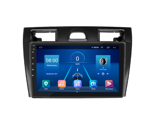 Штатная магнитола Lesko для Ford Fiesta Mk5 2002-2008 экран 9" 6/128Gb 4G Wi-Fi GPS Top