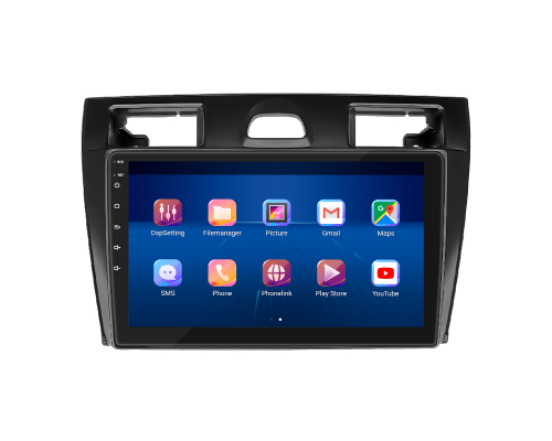 Штатная магнитола Lesko для Ford Fiesta Mk5 2002-2008 экран 9" 6/128Gb 4G Wi-Fi GPS Top