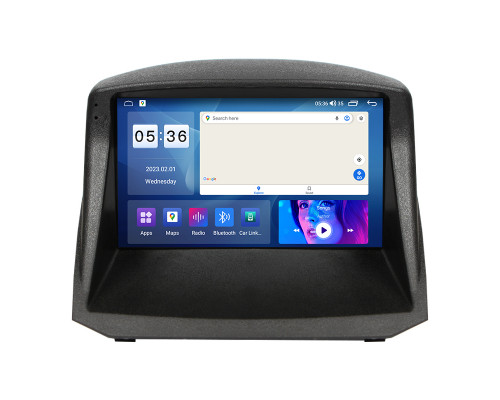 Штатная магнитола Lesko для Ford Fiesta Mk6 2008-2013 экран 9" 4/64Gb CarPlay 4G Wi-Fi GPS Prime