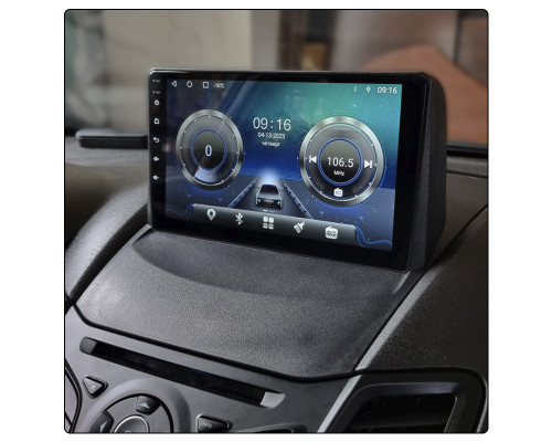 Штатная магнитола Lesko для Ford Fiesta Mk6 Рестайлинг 2012-2019 экран 9" 6/128Gb 4G Wi-Fi GPS Top