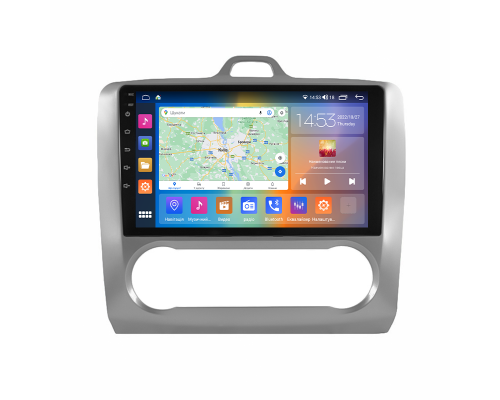 Штатная магнитола Lesko для Ford Focus II 2004-2008 экран 9" 2/32Gb CarPlay 4G Wi-Fi GPS Prime