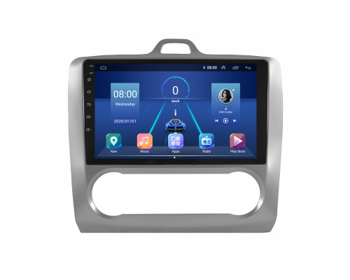Штатная магнитола Lesko для Ford Focus II 2004-2008 экран 9" 2/32Gb 4G Wi-Fi GPS Top