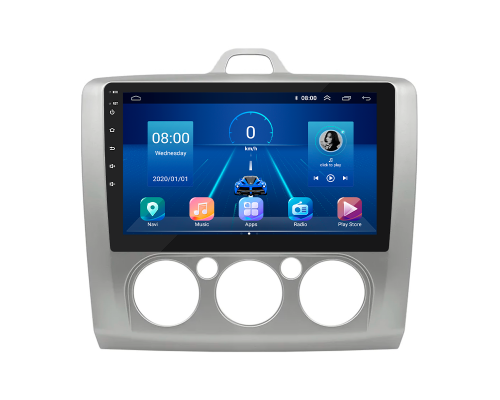 Штатная магнитола Lesko для Ford Focus II Рестайлинг 2007-2011 экран 9" 2/32Gb 4G Wi-Fi GPS Top