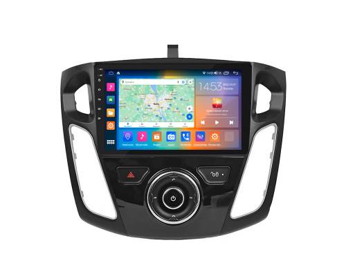 Штатная магнитола Lesko для Ford Focus III 2011-2015 экран 9" 4/64Gb CarPlay 4G Wi-Fi GPS Prime