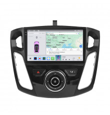 Штатная магнитола Lesko для Ford Focus III Рестайлинг 2014-2019 экран 9" 4/64 QLED CarPlay 4G Wi-Fi GPS 360 Prime