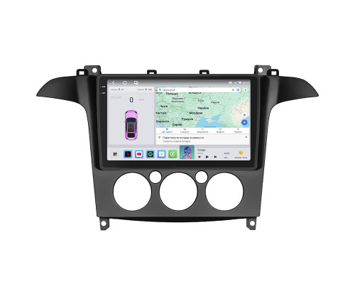 Штатная магнитола Lesko для Ford Galaxy II 2006-2010 экран 9" 4/64 QLED CarPlay 4G Wi-Fi GPS 360 Prime