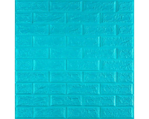 3D панель самоклеющаяся 700х770х5мм кирпич Бирюза (002-5) SW-00000084