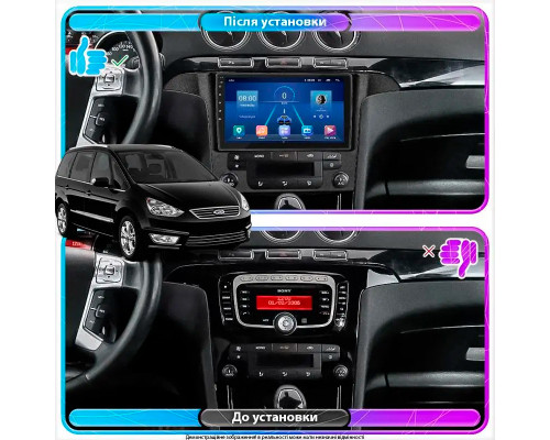 Штатная магнитола Lesko для Ford Galaxy II Рестайлинг 2010-2015 экран 9" 6/128Gb 4G Wi-Fi GPS Top