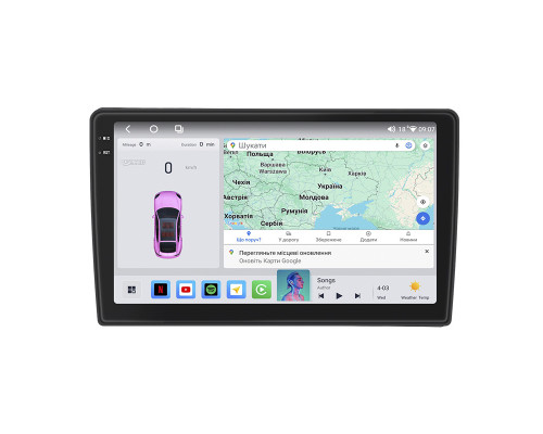 Штатная магнитола Lesko для Ford Kuga I 2008-2013 экран 9" 4/64 QLED CarPlay 4G Wi-Fi GPS 360 Prime