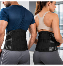 Ортопедичний поперековий бандаж Boostex Back Vest 1 для підтримки спини з еластичними пластинами, чоловічий та жіночий, ортопедичний