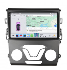 Штатная магнитола Lesko для Ford Mondeo V 2014-2019 экран 9" 4/64 QLED CarPlay 4G Wi-Fi GPS 360 Prime