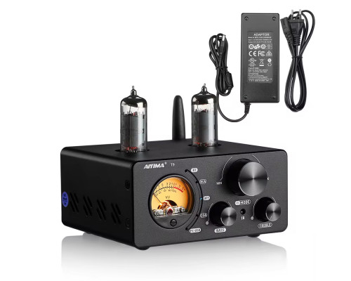 Підсилювач звуку AIYIMA T9 Tube Amplifier + блок живлення 24V. Bluetooth 5.0, RCA, 100Wx2 (TPA3250)