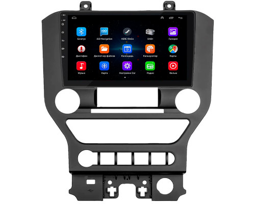Штатная магнитола Lesko для Ford Mustang VI 2014-2017 экран 9" 1/16Gb Wi-Fi GPS Base
