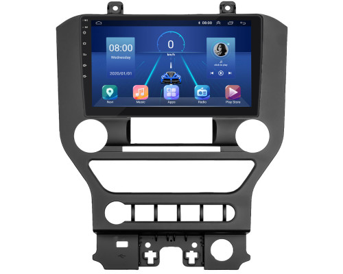 Штатная магнитола Lesko для Ford Mustang VI 2014-2017 экран 9" 4/64Gb 4G Wi-Fi GPS Top