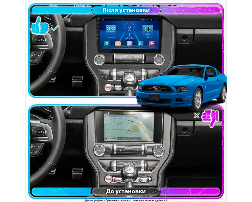 Штатная магнитола Lesko для Ford Mustang VI 2014-2017 экран 9" 6/128Gb 4G Wi-Fi GPS Top