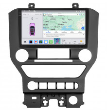 Штатная магнитола Lesko для Ford Mustang VI Рестайлинг 2017-н.в. экран 9" 4/64 QLED CarPlay 4G Wi-Fi GPS 360 Prime