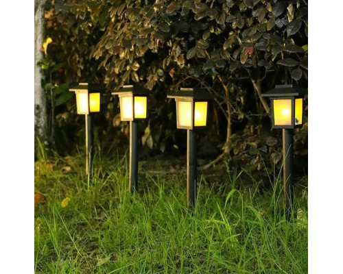 Садовый фонарь на солнечной батарее Квадрат LED 26 см 6 WW Белый теплый