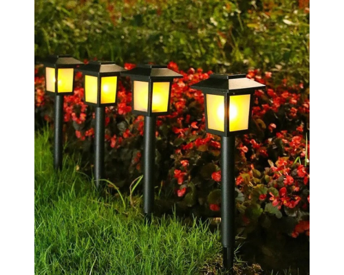 Садовый фонарь на солнечной батарее Квадрат LED 26 см 6 WW Белый теплый