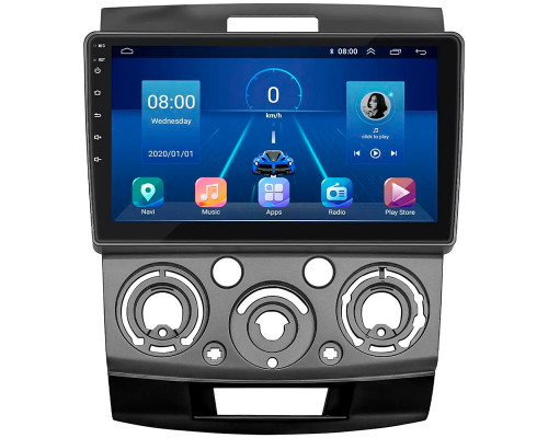 Штатная магнитола Lesko для Ford Ranger II 2006-2009 экран 9" 6/128Gb 4G Wi-Fi GPS Top