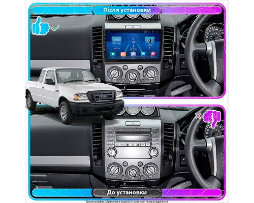 Штатная магнитола Lesko для Ford Ranger II 2006-2009 экран 9" 6/128Gb 4G Wi-Fi GPS Top