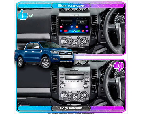 Штатная магнитола Lesko для Ford Ranger II Рестайлинг 2009-2011 экран 9" 2/32Gb Wi-Fi GPS Base