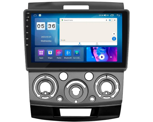 Штатная магнитола Lesko для Ford Ranger II Рестайлинг 2009-2011 экран 9" 2/32Gb CarPlay 4G Wi-Fi GPS Prime