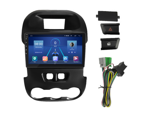 Штатная магнитола Lesko для Ford Ranger III 2011-2015 экран 9" 4/64Gb 4G Wi-Fi GPS Top