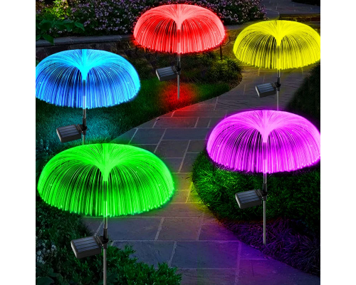 Уличная гирлянда-фонарь на солнечной батарее Медуза RGB / Садовый фонарь светильник Фонтан RGB 1 шт