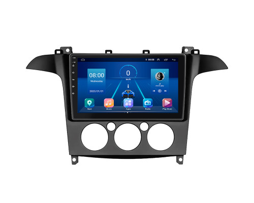 Штатная магнитола Lesko для Ford S-MAX I 2006-2010 экран 9" 2/32Gb 4G Wi-Fi GPS Top