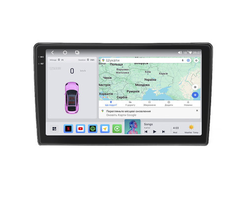 Штатная магнитола Lesko для GMC Sierra II (GMT900) 2006-2014 экран 10" 4/64 QLED CarPlay 4G Wi-Fi GPS 360 Prime