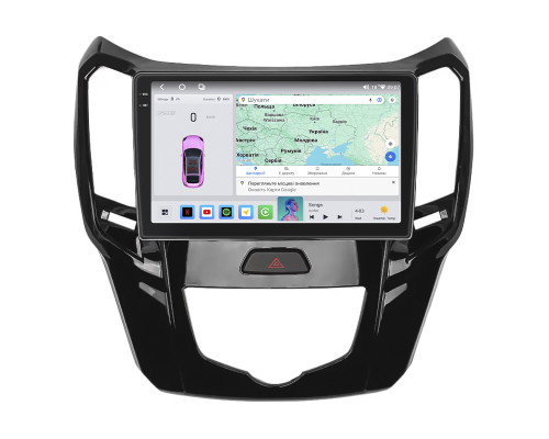 Штатная магнитола Lesko для Great Wall Hover M4  2012-2017 экран 9" 4/64 QLED CarPlay 4G Wi-Fi GPS 360 Prime