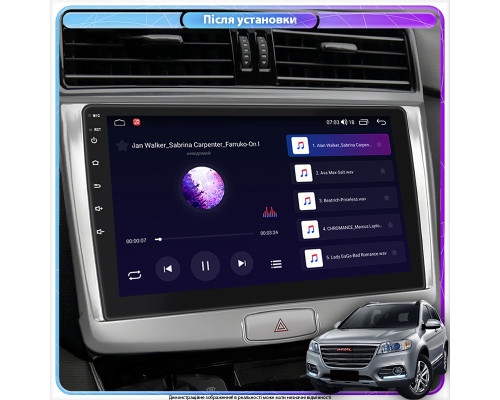Штатная магнитола Lesko для Haval H6  2014-2020 экран 10" 4/64Gb 4G Wi-Fi GPS Top