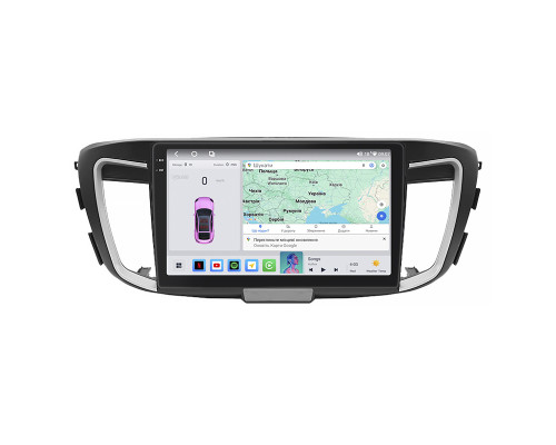 Штатная магнитола Lesko для Honda Accord IX 2012-2015 экран 10" 4/64 QLED CarPlay 4G Wi-Fi GPS 360 Prime