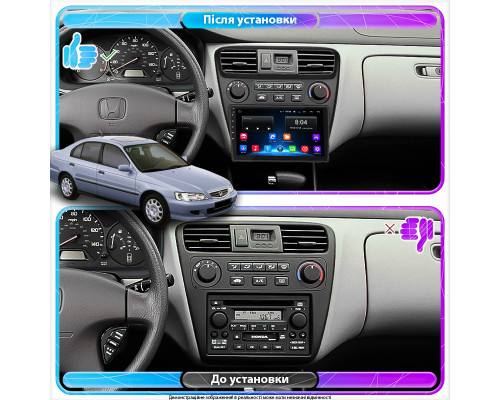 Штатная магнитола Lesko для Honda Accord VI 1997-2002 экран 9" 2/32Gb Wi-Fi GPS Base