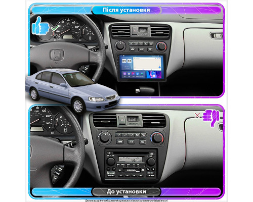 Штатная магнитола Lesko для Honda Accord VI 1997-2002 экран 9" 2/32Gb CarPlay 4G Wi-Fi GPS Prime